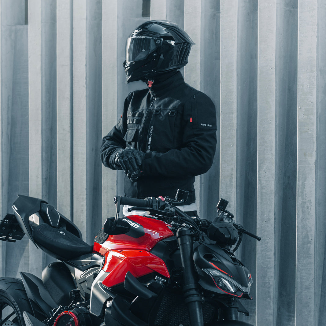 RIDEIRON オールシーズン対応 CE プロテクター耐久バイクジャケット| MJ5501