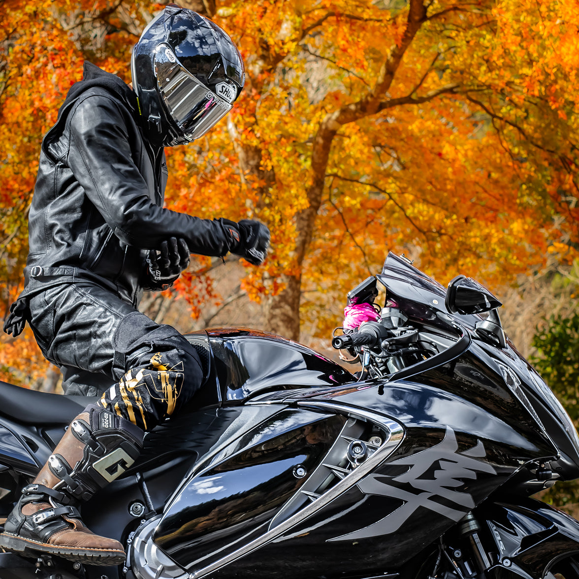 RIDEIRON冬用暖かい防風モーターサイクル膝プロテクター | MA9001