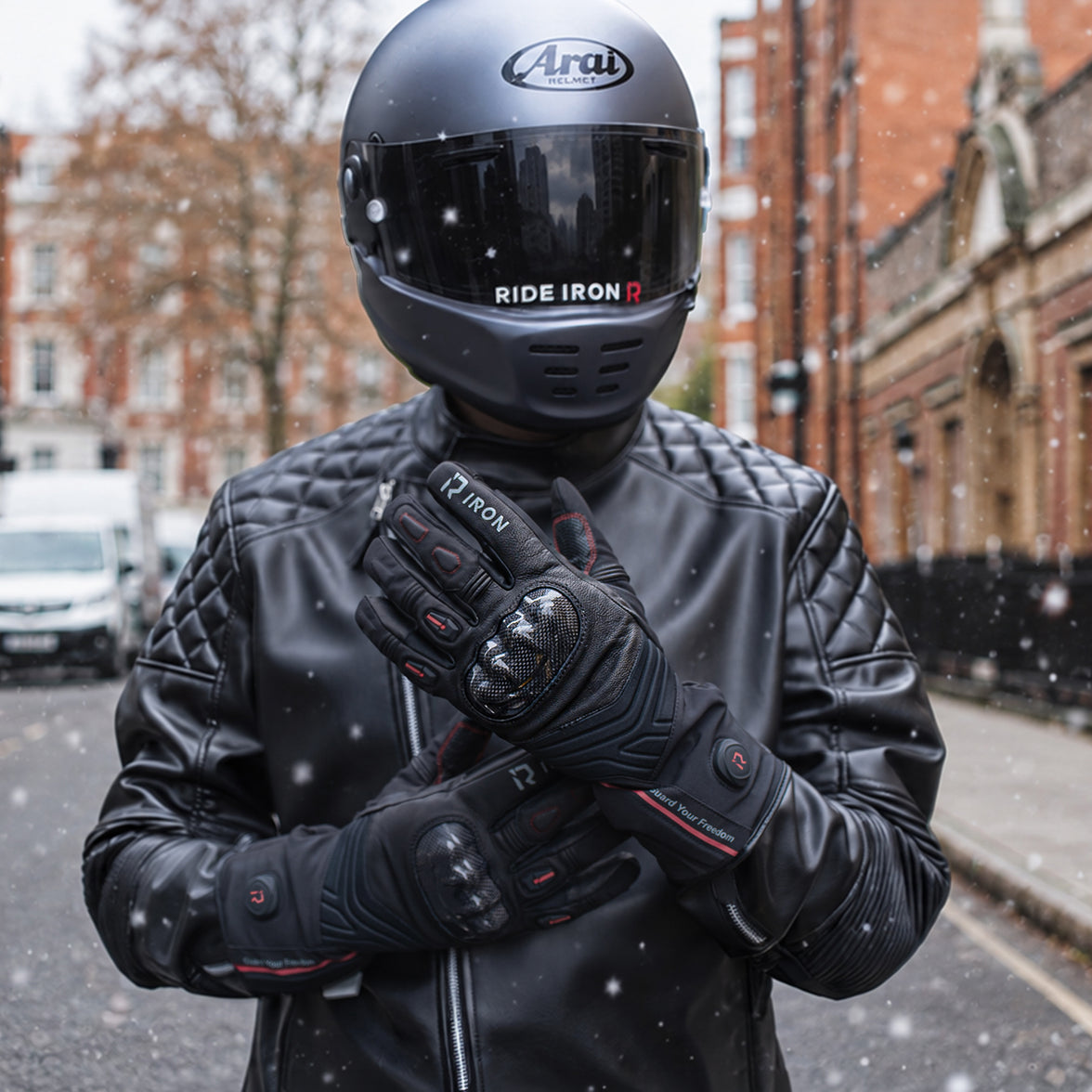RIDEIRON｜4,000mAh・羊革・カーボンプロテクターを備えたスマート電熱グローブ ｜MG7506H