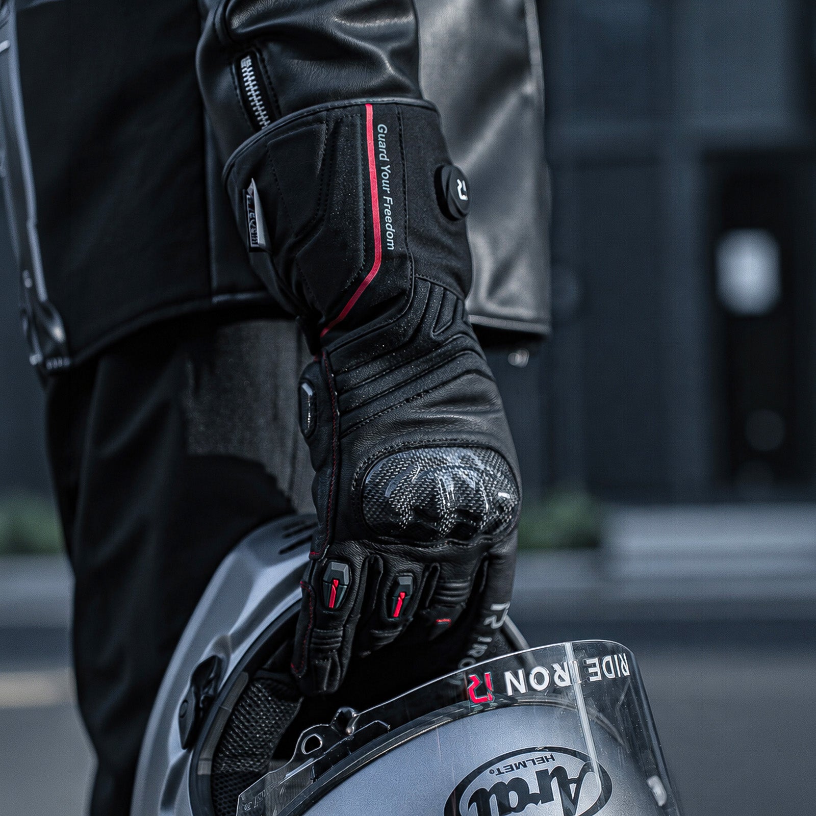 RIDEIRON｜4,000mAh・羊革・カーボンプロテクターを備えたスマート電熱グローブ ｜MG7506H