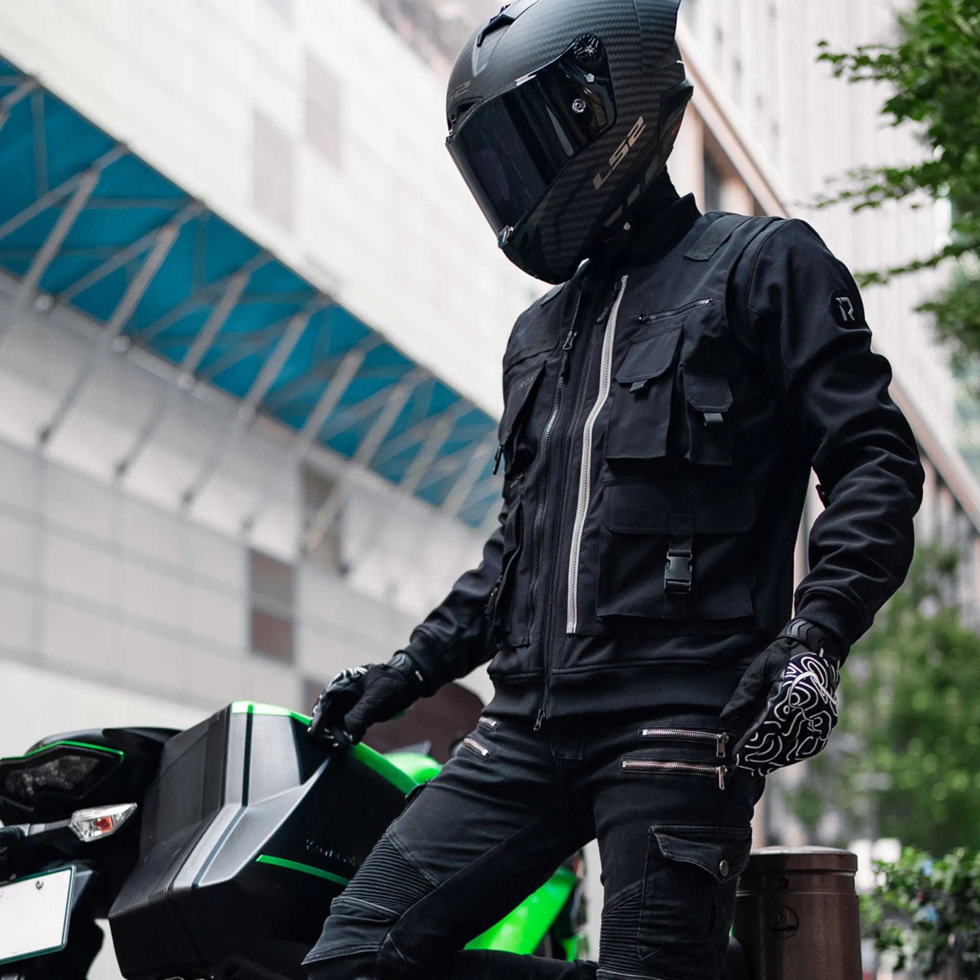 RIDEIRON 夏用 発光プロテクター付バイクグローブ | MG7005