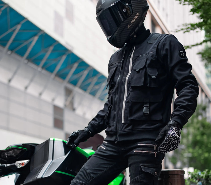 RIDEIRON 夏用 発光プロテクター付バイクグローブ | MG7005