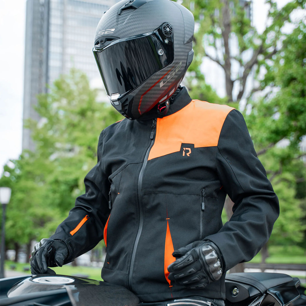 RIDEIRON スタイリッシュなオールシーズン対応プロテクター付きバイクジャケット | MJ5516