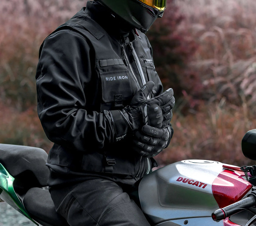 RIDEIRON 冬用防水 スマート電熱 バイク用グローブ| MG7502H