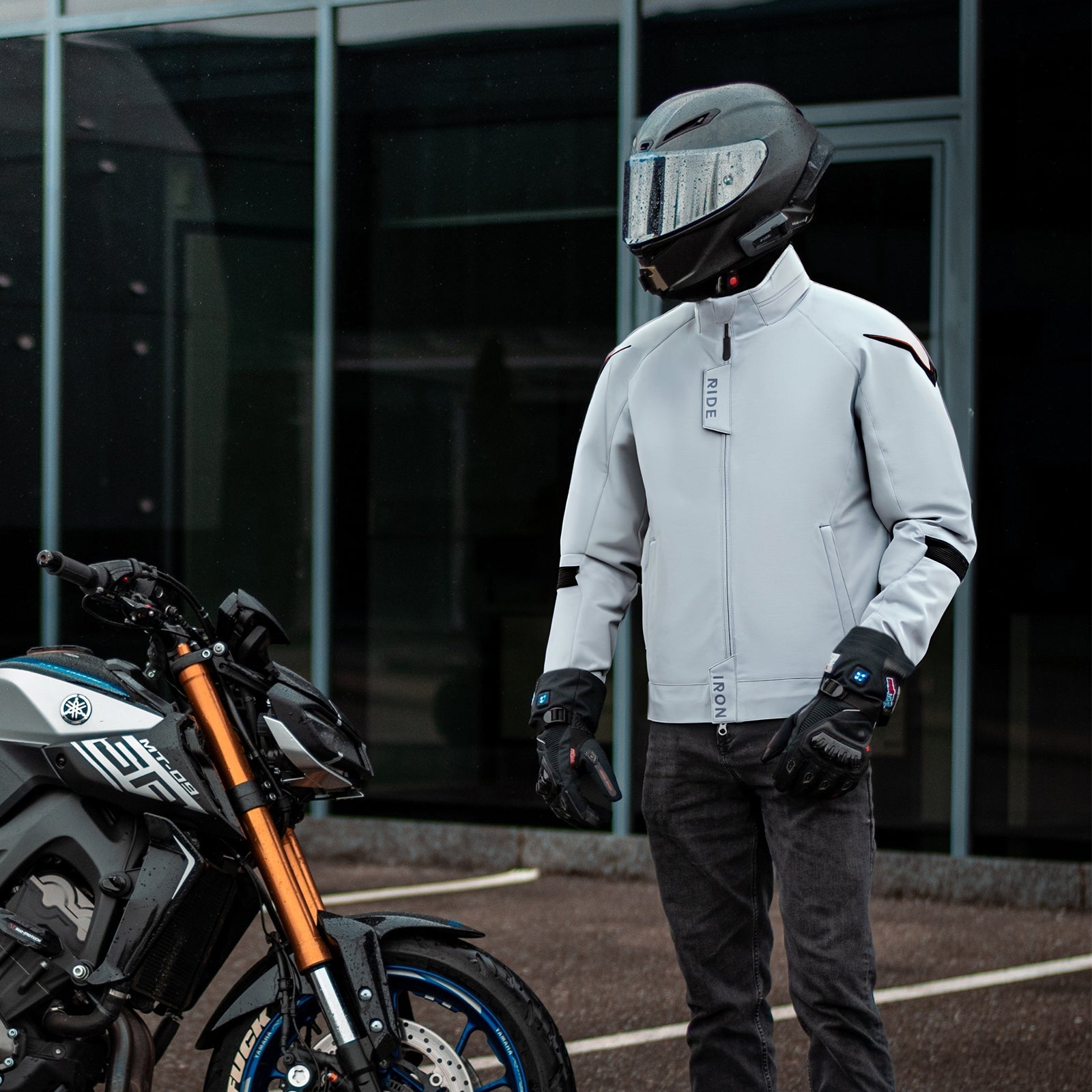 RIDEIRON 四季用スタンドアップ カラー 保護 サイクリング ジャケット | MJ5518