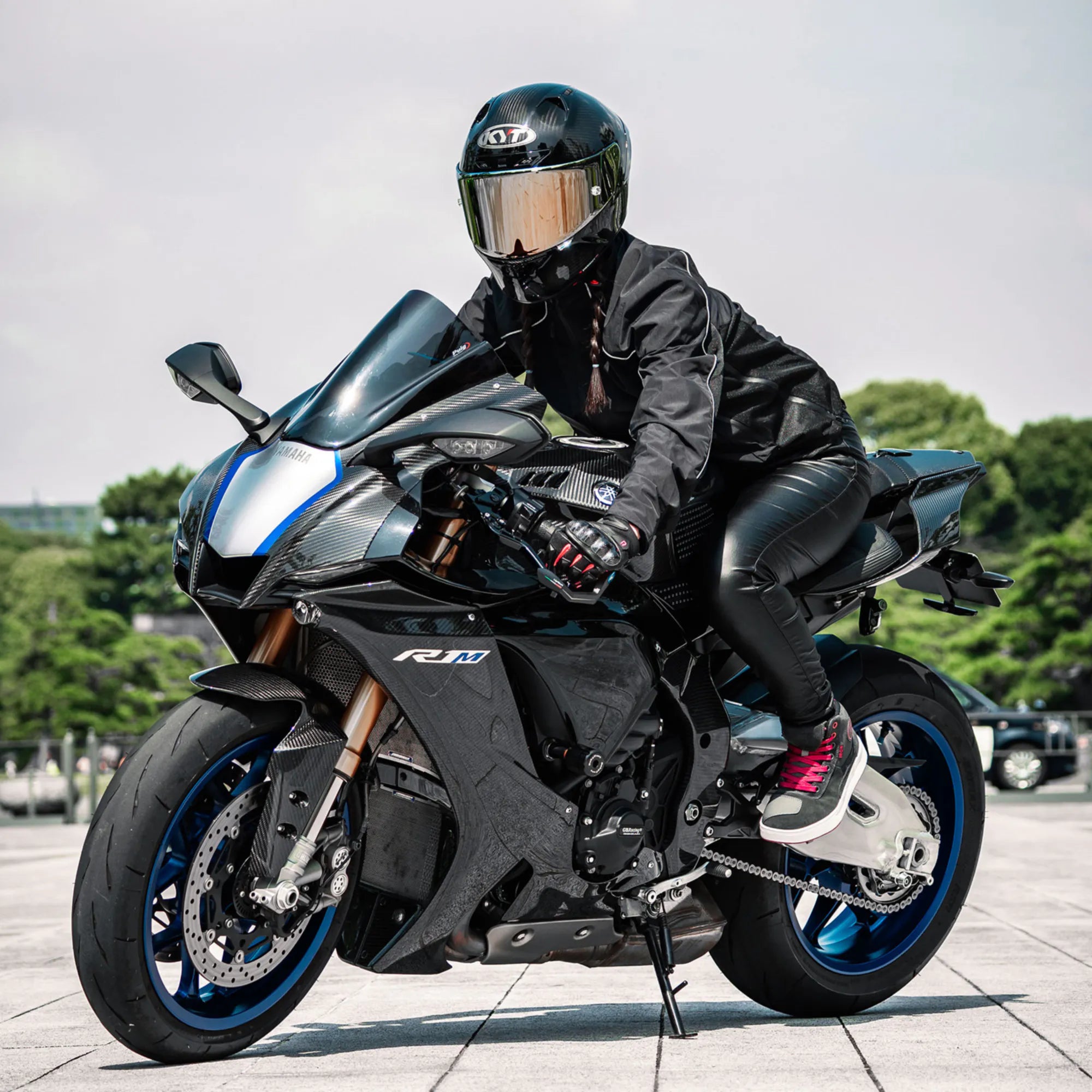 RIDEIRON 通気メッシュ＆カーボンガード付 夏用バイク用手袋| MG7001