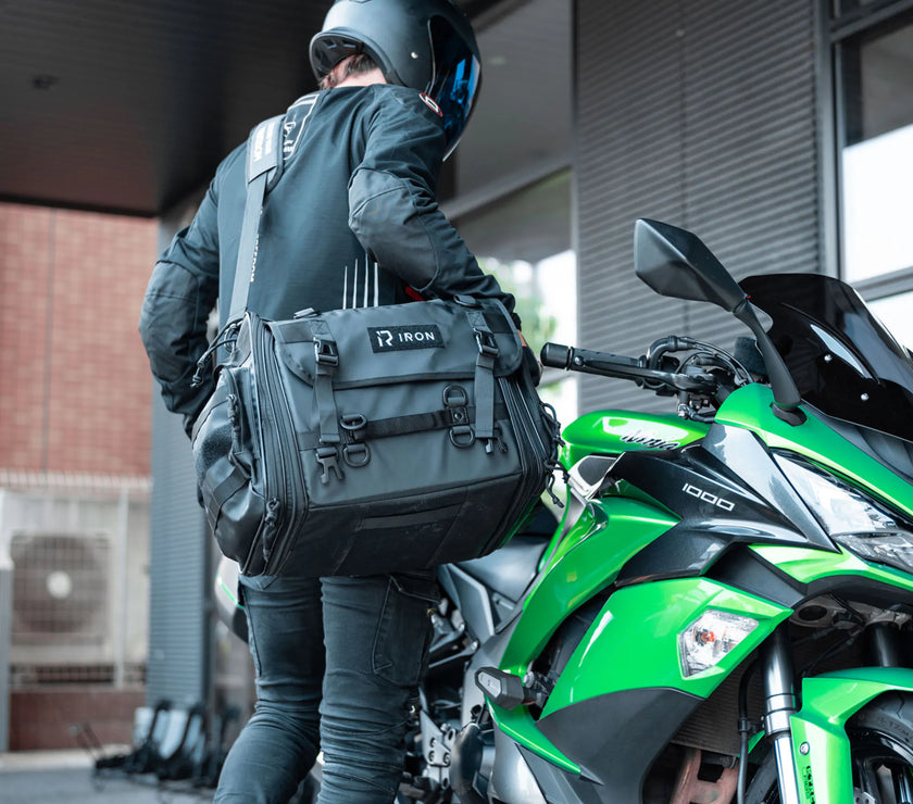バッグ r RIDEIRON 容量拡張機能付き ツーリングバッグ | MB8001