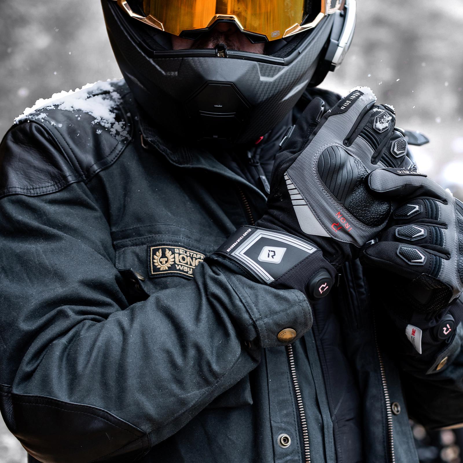 RIDEIRON 冬用防水 スマート電熱 バイク用グローブ| MG7501H