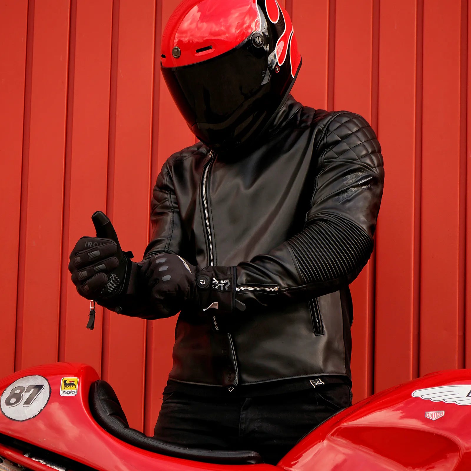 今季分完売】RIDEIRON 冬用防水 スマート電熱 バイク用グローブ| MG7502H