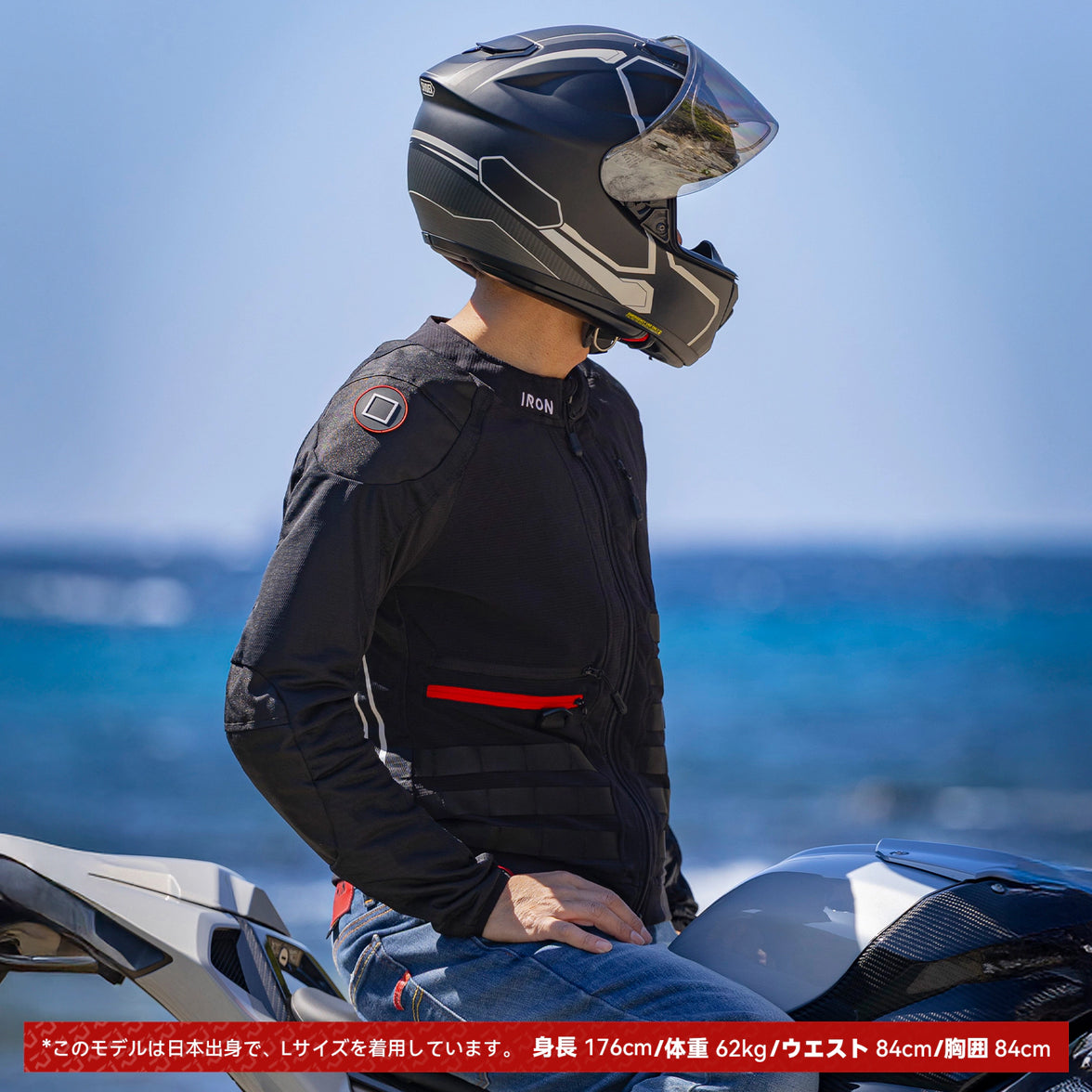 夏季用 通気性メッシュ 軽量バイクジャケット