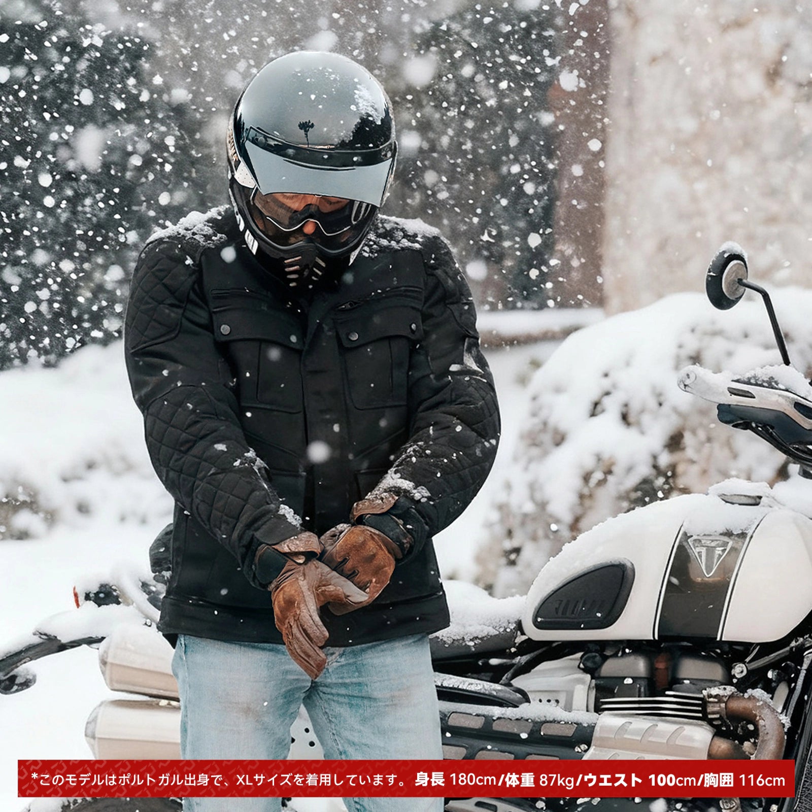 RIDEIRONプロテクター付きヴィンテージバイクジャケット | MJ5508