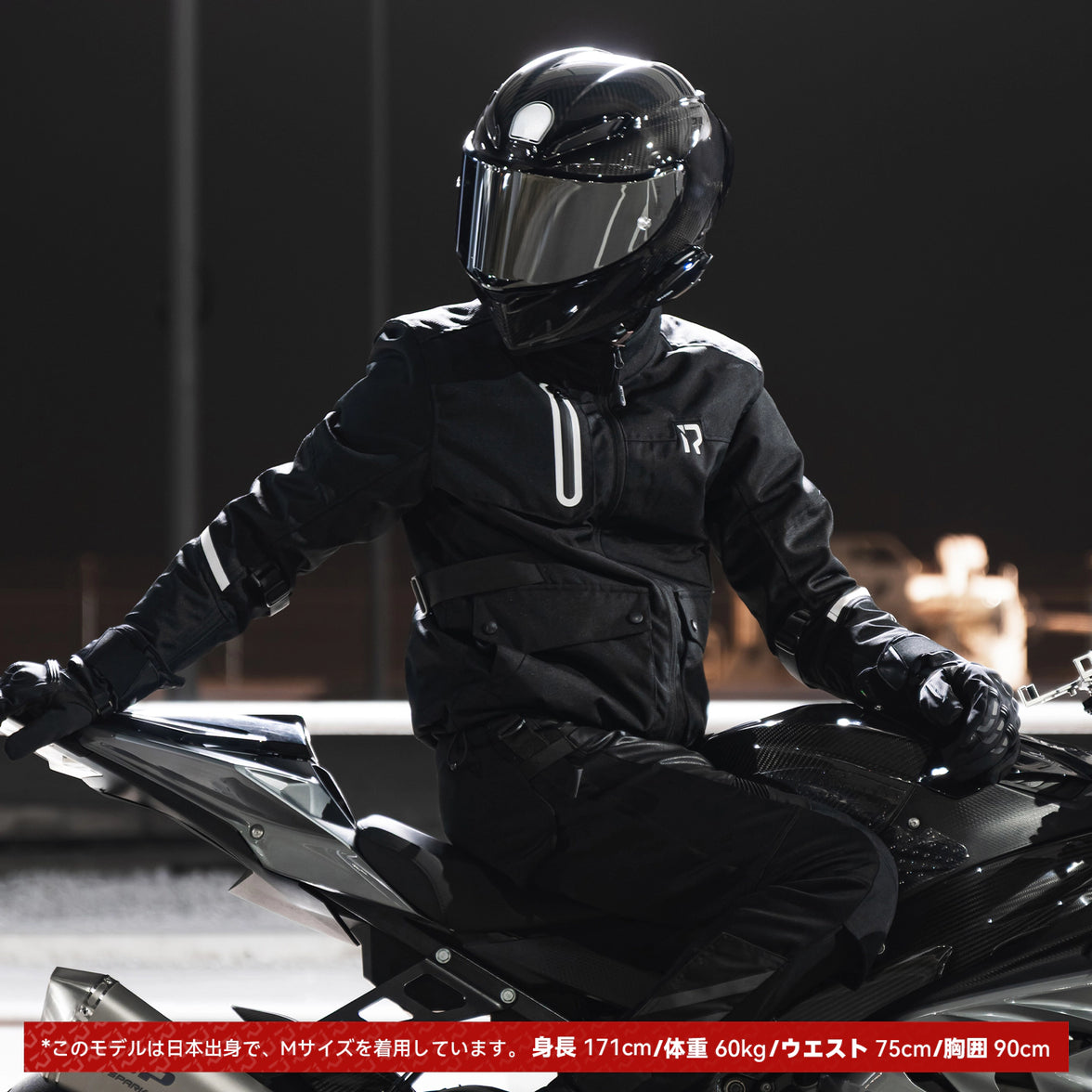 RIDEIRON 立ち襟防護 長丈ライディングジャケット | MJ5510
