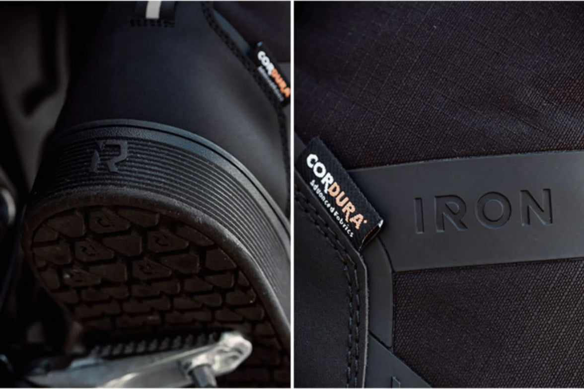 RIDEIRON クラシックブラック CORDURA® 通気・防滑 バイクシューズ| MS6001