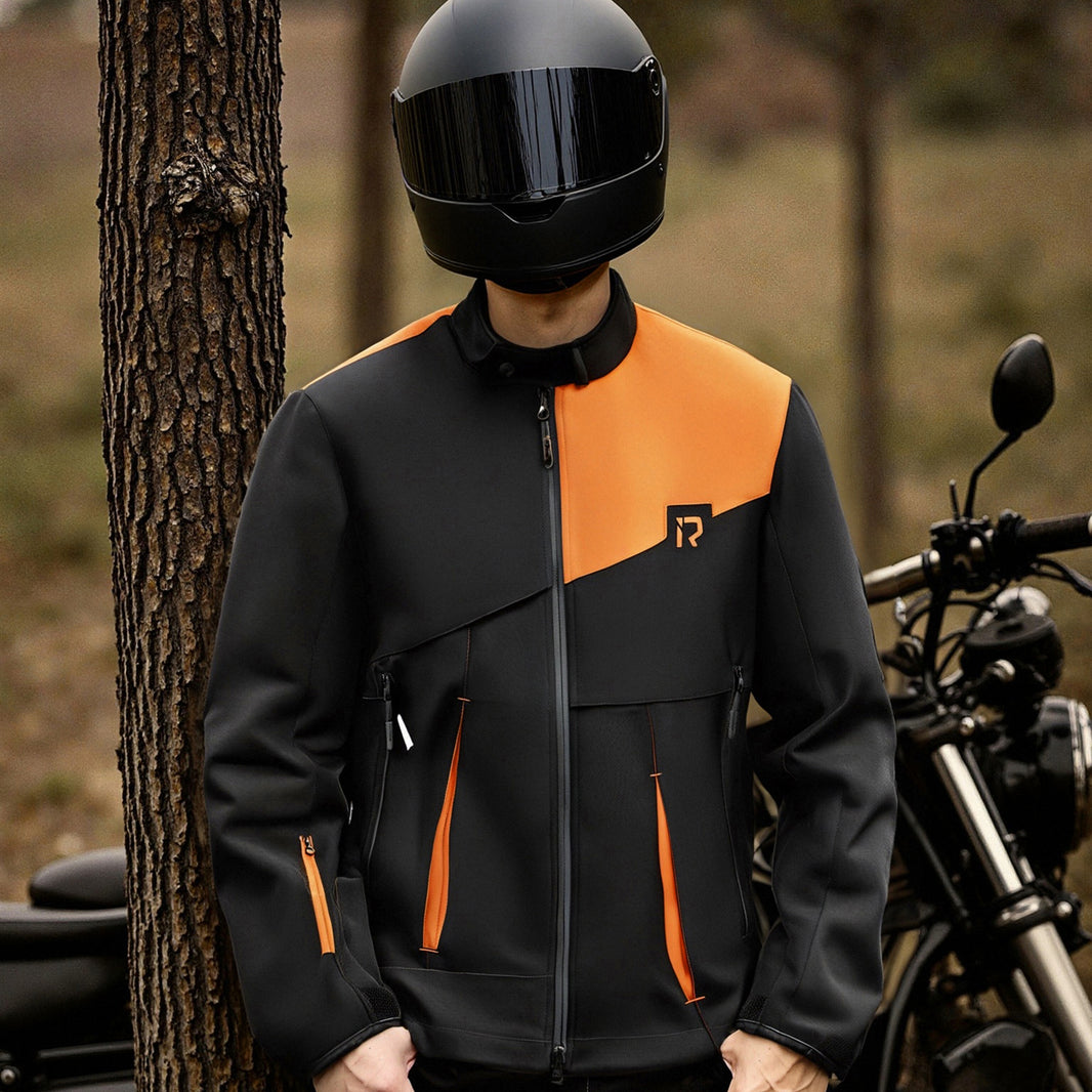 RIDEIRON スタイリッシュなオールシーズン対応プロテクター付きバイクジャケット | MJ5516