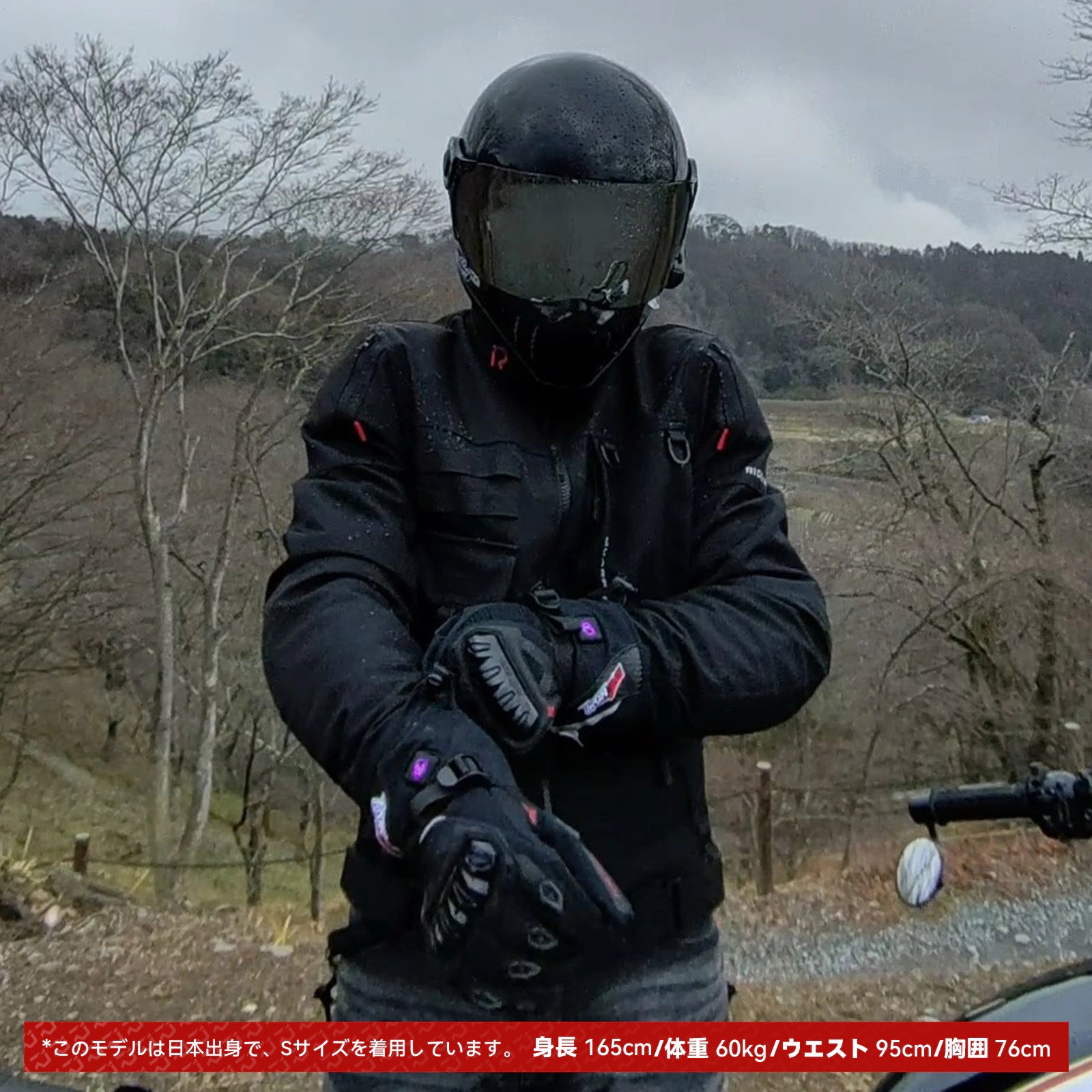 RIDEIRON オールシーズン対応 CE プロテクター耐久バイクジャケット