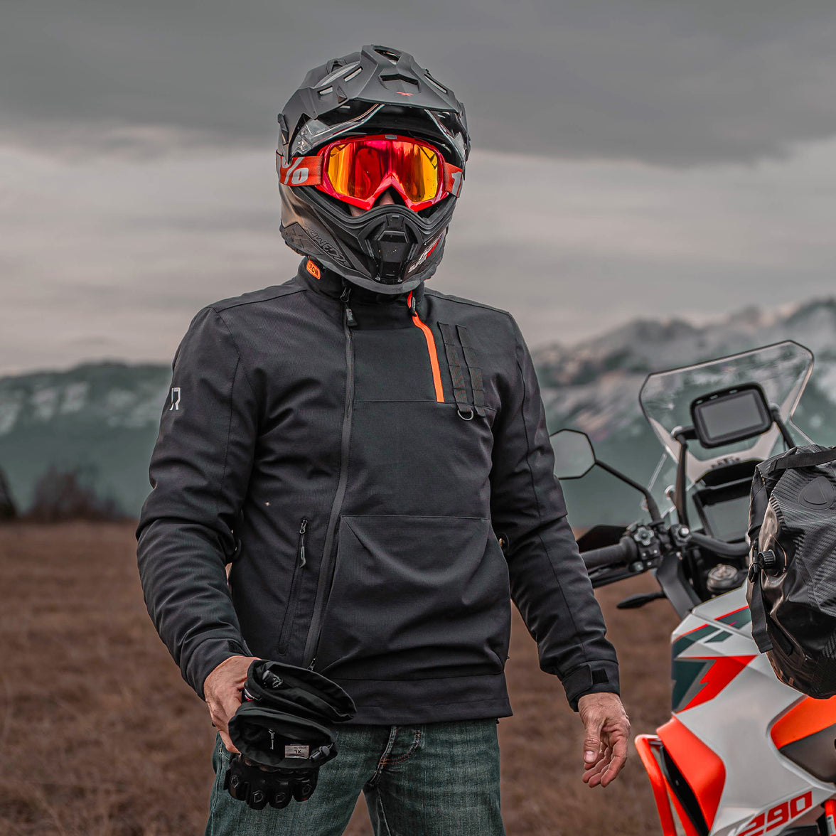 RIDEIRONスタイリッシュで通気性の良い CE プロテクターバイクジャケット| MJ5502