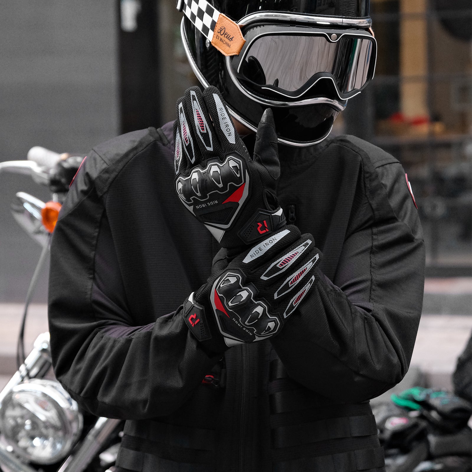 RIDEIRON 夏用 アーバンメッシュバイクグローブ|7006