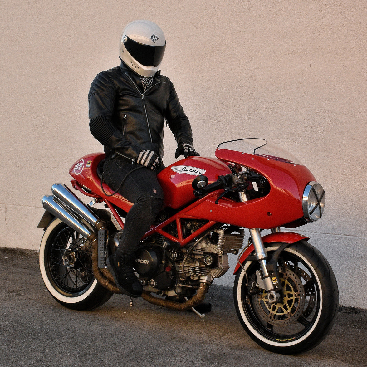 RIDEIRONストリート用レザー滑り止めモーターサイクルシューズ | MS6002