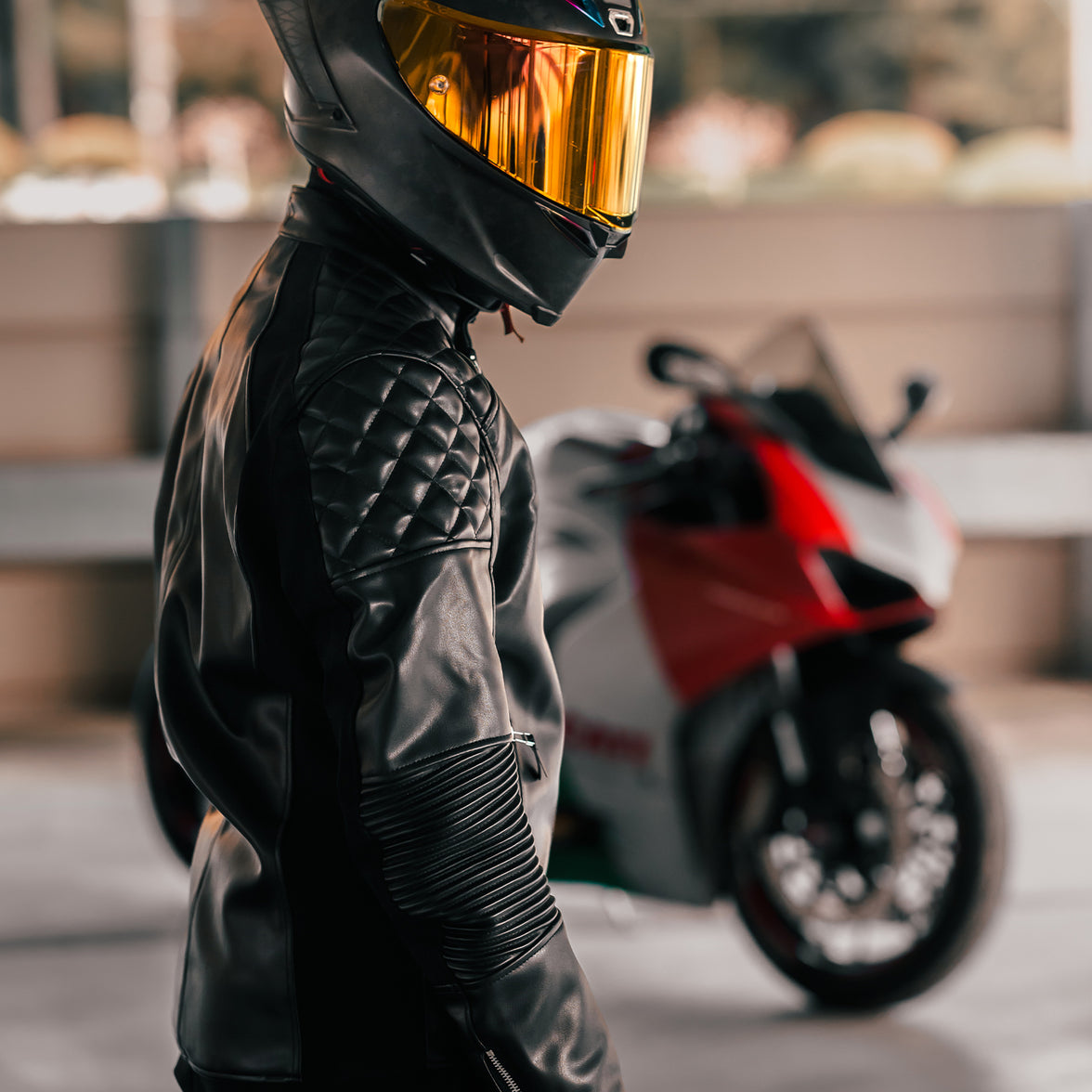 RIDEIRONヴィンテージPUレザー 通気性プロテクションバイクジャケット | MJ5507