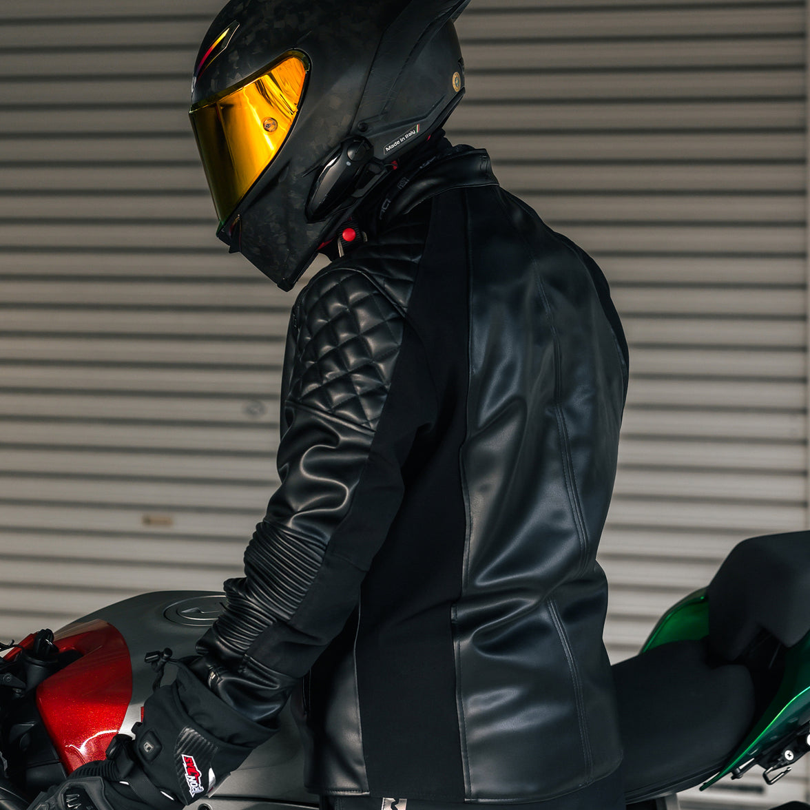 RIDEIRONヴィンテージPUレザー 通気性プロテクションバイクジャケット | MJ5507