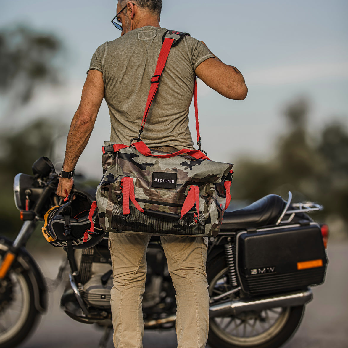 Custom Motorcycle Travel Bag Velcro Patch