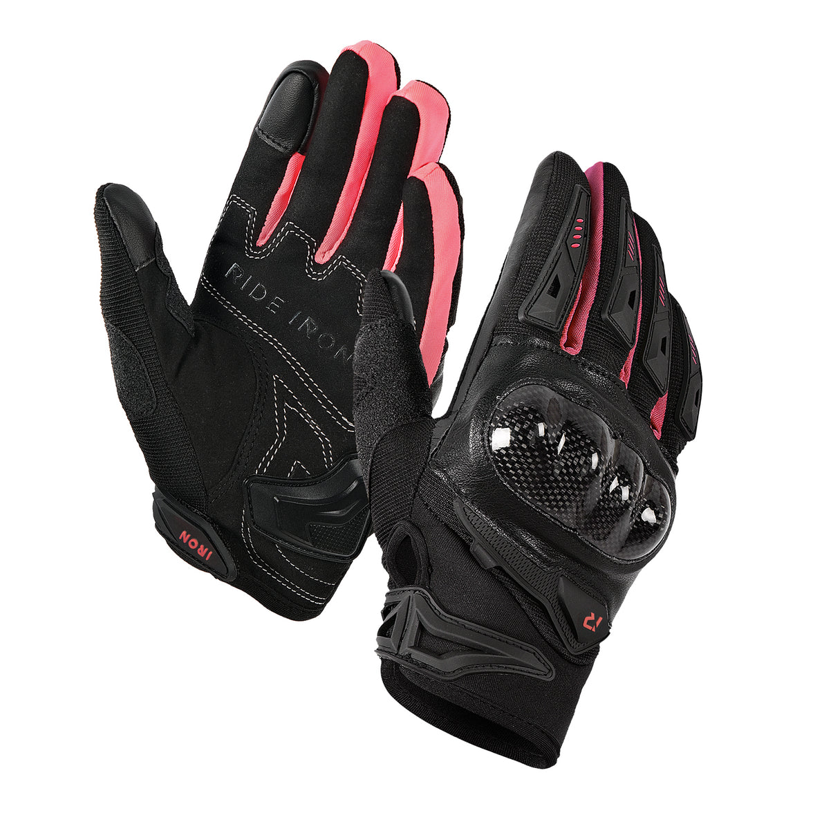 RIDEIRON 通気メッシュ＆カーボンガード付 夏用バイク用手袋| MG7001