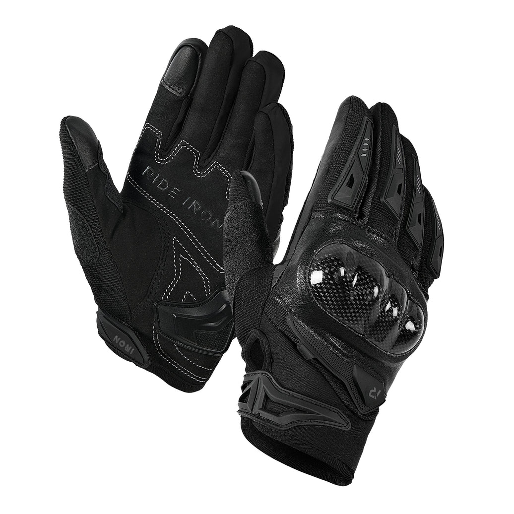 RIDEIRON 通気メッシュ＆カーボンガード付 夏用バイク用手袋| MG7001