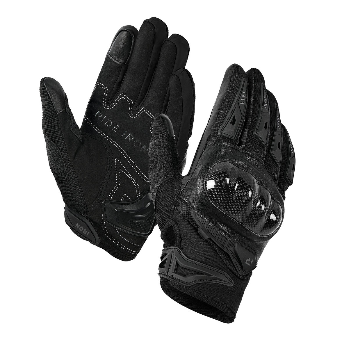 RIDEIRON 通気メッシュ＆カーボンガード付 夏用バイク用手袋| MG7001