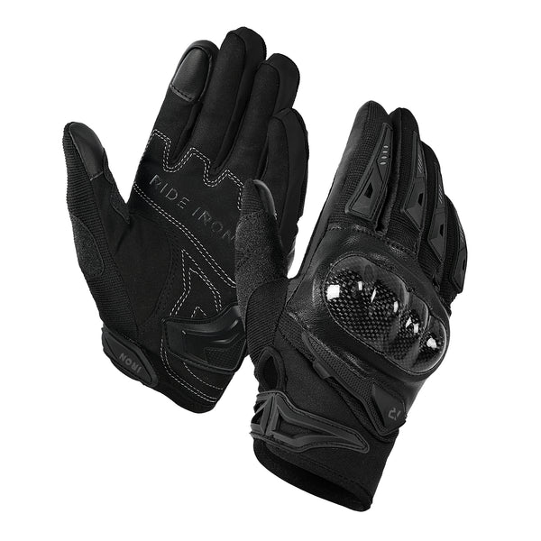RIDEIRON 通気メッシュ＆カーボンガード付 夏用バイク用手袋| MG7001