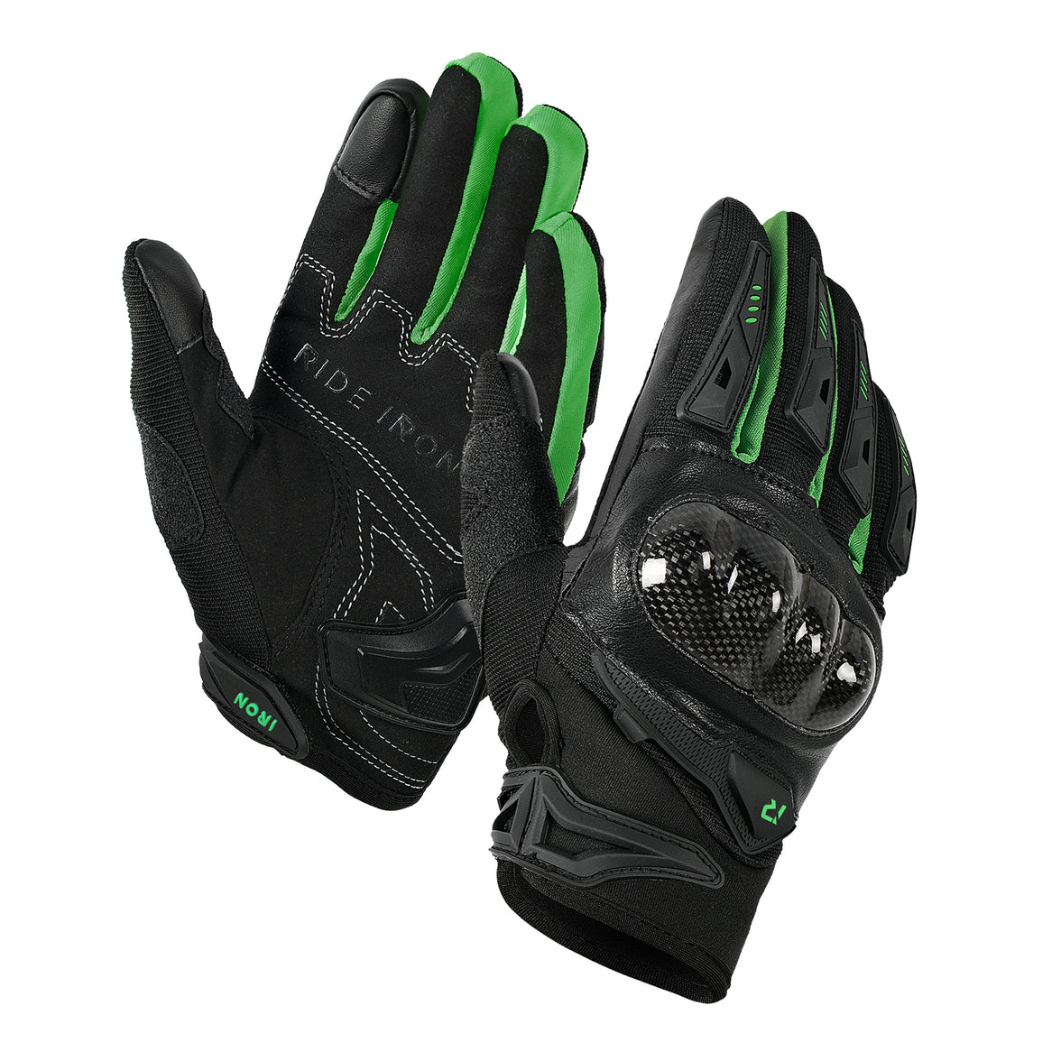 RIDEIRON 通気メッシュ＆カーボンガード付 夏用バイク用手袋| MG7001