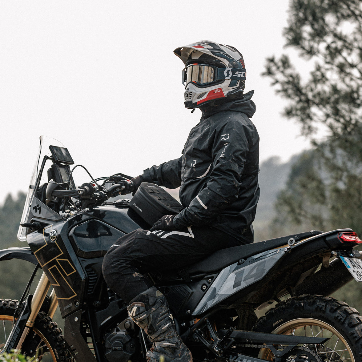 RIDEIRON 防水透湿フード付きバイクレインスーツ | MJ5005
