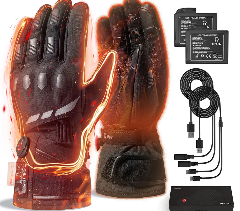 今季分完売】RIDEIRON 冬用防水 スマート電熱 バイク用グローブ| MG7502H