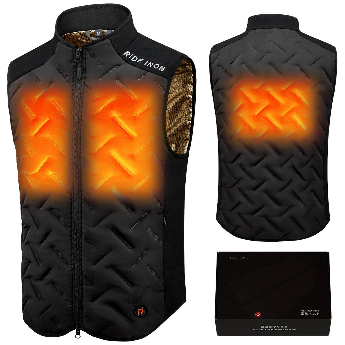 【今季分完売】RIDEIRON USB電源 スマート電熱 バイクベスト| MJ5505H