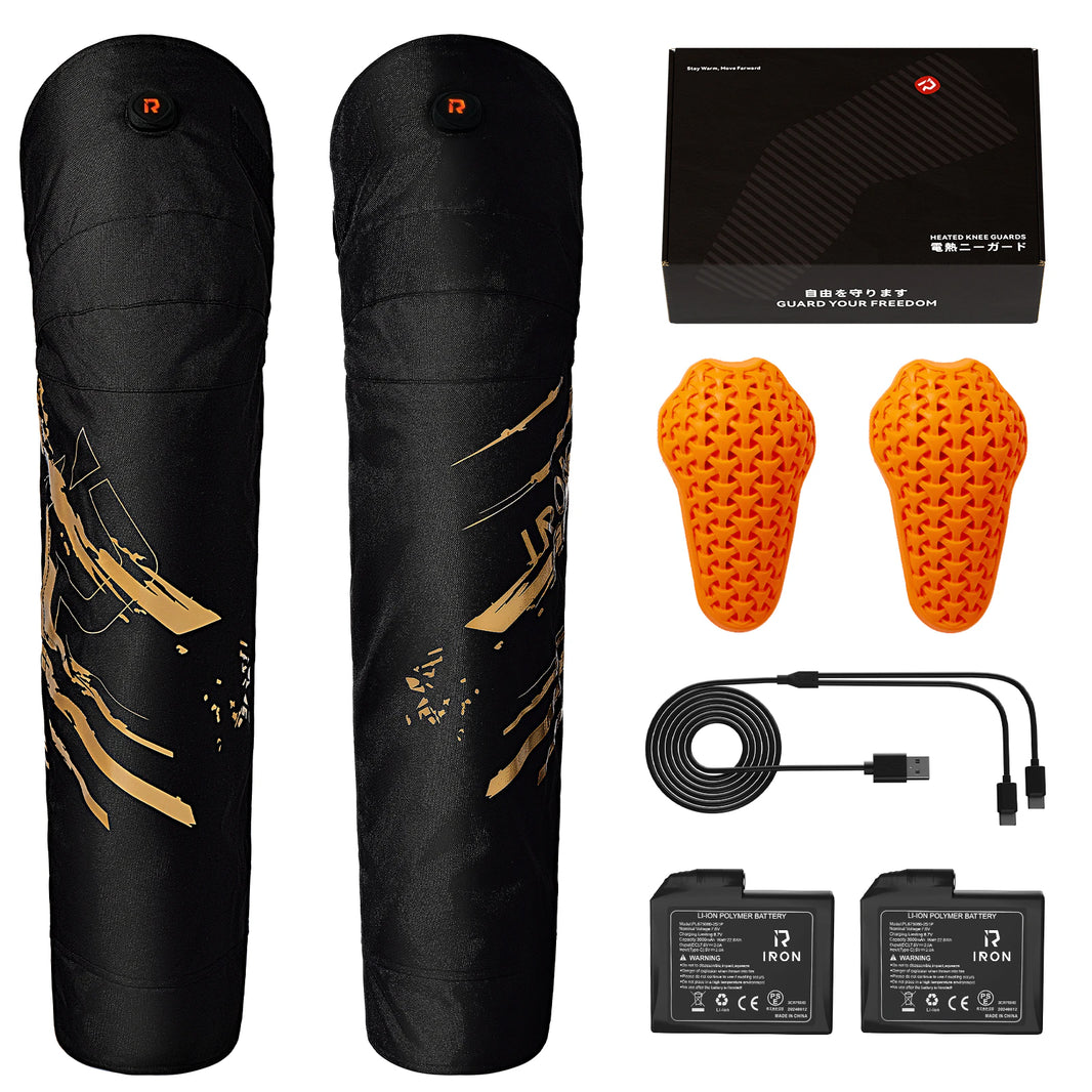RIDEIRON 冬用 防風 防水 電熱 バイクニーパッド | MA9001 H