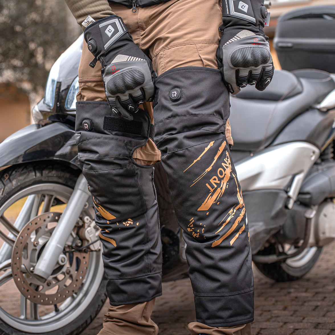 RIDEIRON 冬用 防風 防水 電熱 バイクニーパッド | MA9001 H