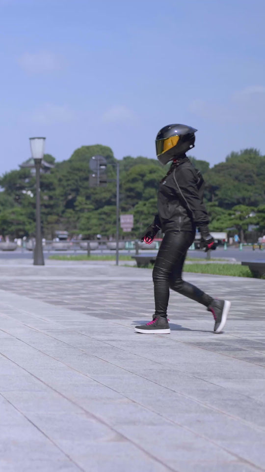 RIDEIRONストリート用レザー滑り止めモーターサイクルシューズ | MS6002